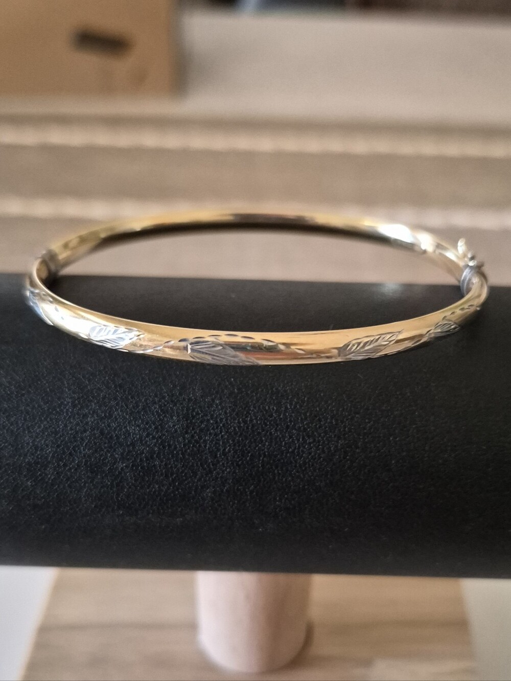Sterling & 1/20 10K Bangle Bracelet